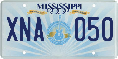 MS license plate XNA050