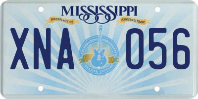 MS license plate XNA056