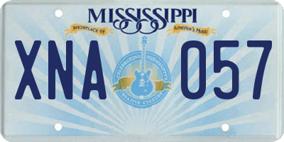 MS license plate XNA057