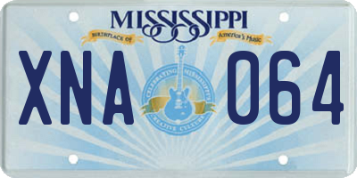 MS license plate XNA064