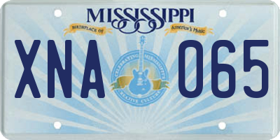 MS license plate XNA065