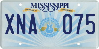 MS license plate XNA075