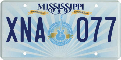 MS license plate XNA077