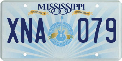 MS license plate XNA079
