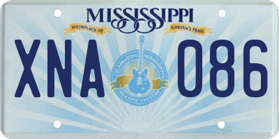 MS license plate XNA086