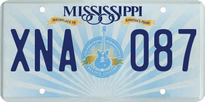 MS license plate XNA087