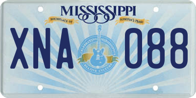 MS license plate XNA088