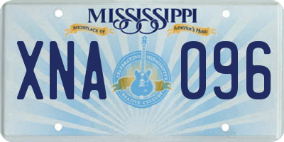 MS license plate XNA096