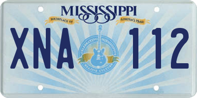 MS license plate XNA112