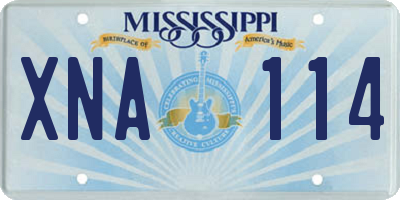 MS license plate XNA114