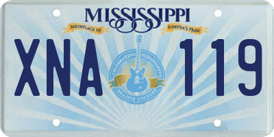 MS license plate XNA119