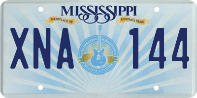 MS license plate XNA144