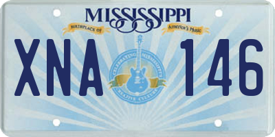 MS license plate XNA146