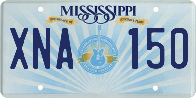 MS license plate XNA150