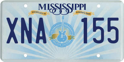 MS license plate XNA155