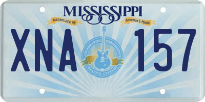 MS license plate XNA157