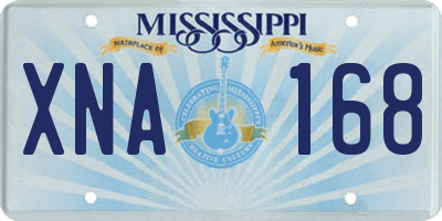 MS license plate XNA168