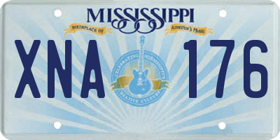MS license plate XNA176