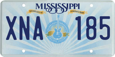 MS license plate XNA185