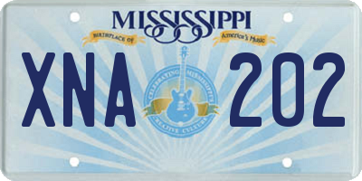 MS license plate XNA202