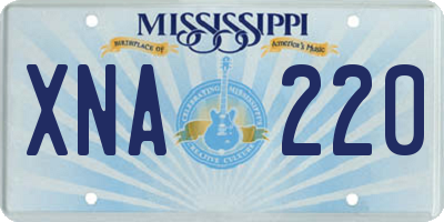 MS license plate XNA220