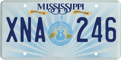 MS license plate XNA246