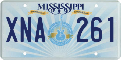 MS license plate XNA261