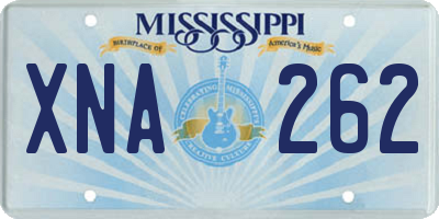 MS license plate XNA262