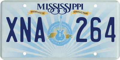 MS license plate XNA264