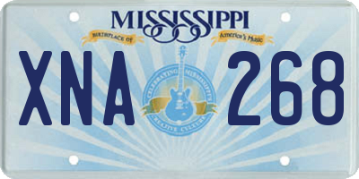 MS license plate XNA268
