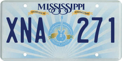 MS license plate XNA271