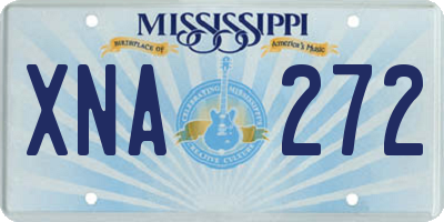 MS license plate XNA272