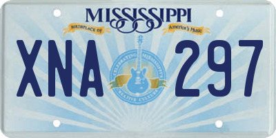 MS license plate XNA297