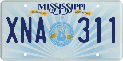 MS license plate XNA311