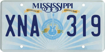 MS license plate XNA319