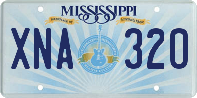 MS license plate XNA320