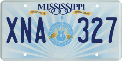 MS license plate XNA327