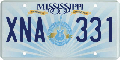 MS license plate XNA331