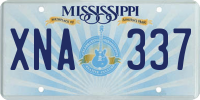 MS license plate XNA337