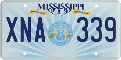 MS license plate XNA339