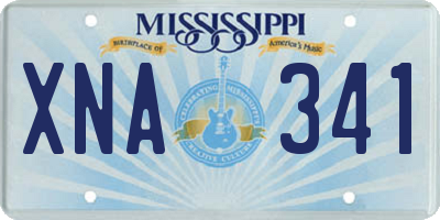 MS license plate XNA341