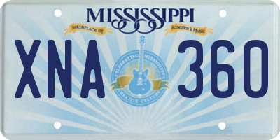 MS license plate XNA360