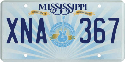 MS license plate XNA367
