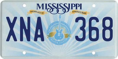MS license plate XNA368