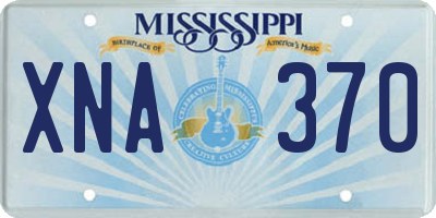 MS license plate XNA370