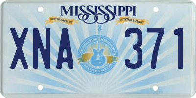 MS license plate XNA371