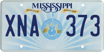 MS license plate XNA373