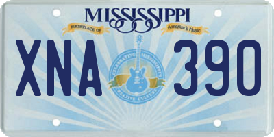 MS license plate XNA390