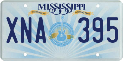 MS license plate XNA395