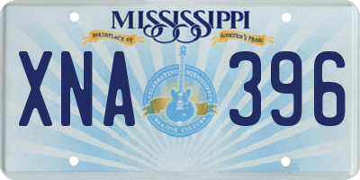 MS license plate XNA396
